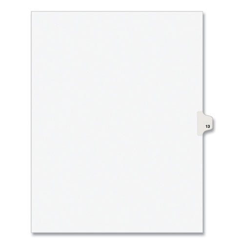 Image of Avery® Preprinted Legal Exhibit Side Tab Index Dividers, Avery Style, 10-Tab, 13, 11 X 8.5, White, 25/pack