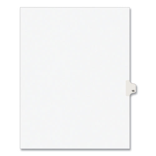 Image of Avery® Preprinted Legal Exhibit Side Tab Index Dividers, Avery Style, 10-Tab, 15, 11 X 8.5, White, 25/pack