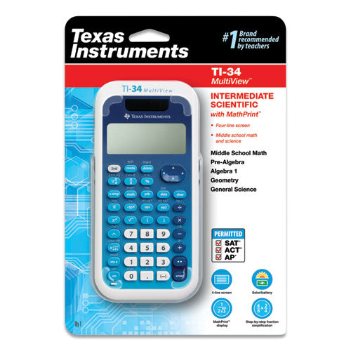 Image of Texas Instruments Ti-34 Multiview Scientific Calculator, 16-Digit Lcd