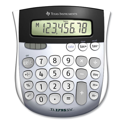 Image of Texas Instruments Ti-1795sv Minidesk Calculator, 8-Digit Lcd
