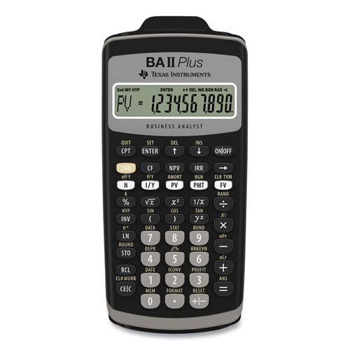 Image of Texas Instruments Baiiplus Financial Calculator, 10-Digit Lcd