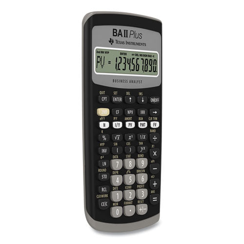 Image of Texas Instruments Baiiplus Financial Calculator, 10-Digit Lcd