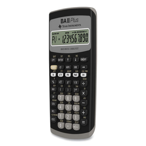 Image of Texas Instruments Baiiplus Financial Calculator, 10-Digit Lcd