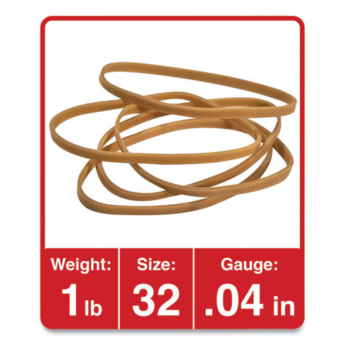 Image of Universal® Rubber Bands, Size 32, 0.04" Gauge, Beige, 1 Lb Box, 820/pack
