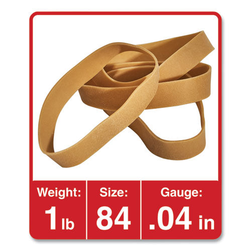 Image of Universal® Rubber Bands, Size 84, 0.04" Gauge, Beige, 1 Lb Box, 155/pack