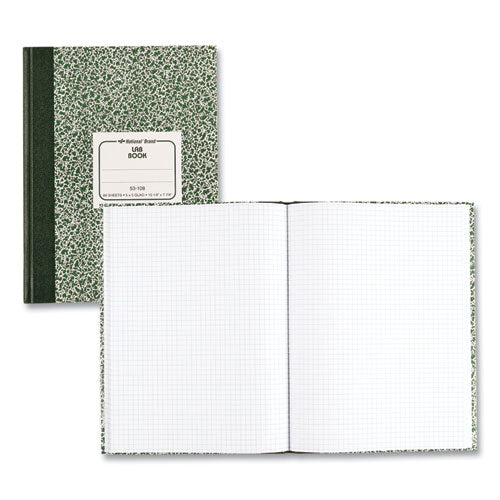 Image of National® Composition Lab Notebook, Quadrille Rule, Green Cover, (60) 10.13 x 7.88 Sheets