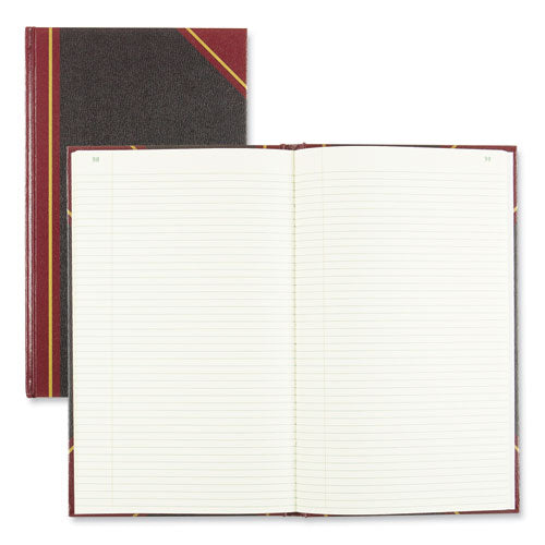 Image of National® Texthide Record Book, 1-Subject, Medium/College Rule, Black/Burgundy Cover, (500) 14 x 8.5 Sheets