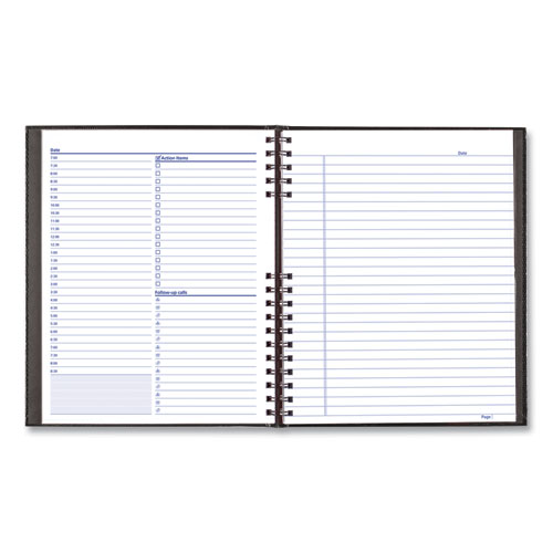 Image of Blueline® Notepro Undated Daily Planner, 10.75 X 8.5, Black Cover, Undated