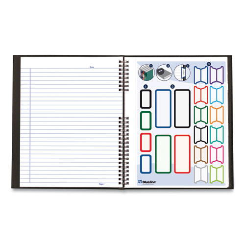 Image of Blueline® NotePro Notebook, 1-Subject, Medium/College Rule, Black Cover, (75) 11 x 8.5 Sheets