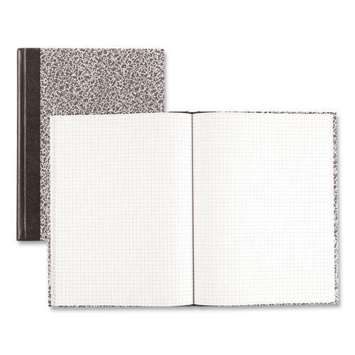 Image of National® Lab Notebook, Quadrille Rule (5 sq/in), Green Marble Cover, (96) 10.13 x 7.88 Sheets