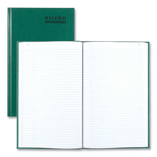 Image of National® Emerald Series Account Book, Green Cover, 12.25 X 7.25 Sheets, 500 Sheets/book