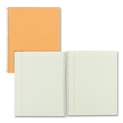 Image of National® Single-Subject Wirebound Notebooks, Narrow Rule, Brown Board Cover, (80) 10 x 8 Eye-Ease Green Sheets