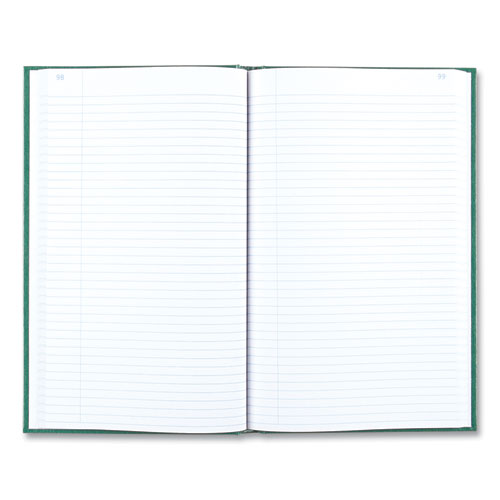 Image of National® Emerald Series Account Book, Green Cover, 12.25 X 7.25 Sheets, 500 Sheets/book