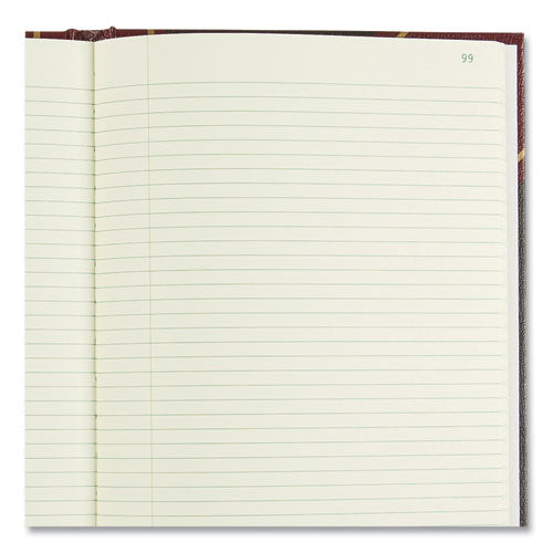 Image of National® Texthide Record Book, 1-Subject, Medium/College Rule, Black/Burgundy Cover, (500) 14 x 8.5 Sheets