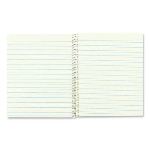 Image of National® Single-Subject Wirebound Notebooks, Narrow Rule, Brown Board Cover, (80) 8.25 x 6.88 Eye-Ease Green Sheets