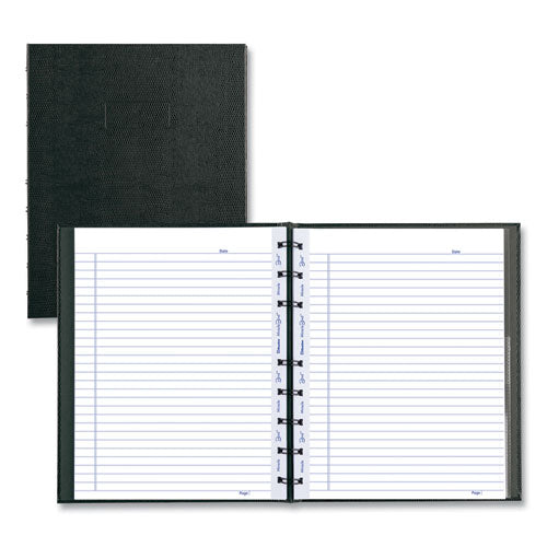 Image of Blueline® MiracleBind Notebook, 1-Subject, Medium/College Rule, Black Cover, (75) 9.25 x 7.25 Sheets