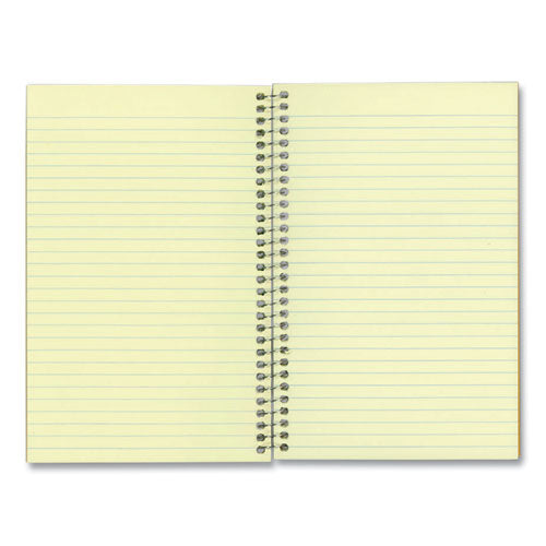 Image of National® Single-Subject Wirebound Notebooks, Narrow Rule, Brown Board Cover, (80) 7.75 x 5 Eye-Ease Green Sheets