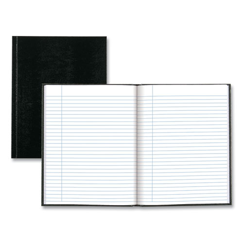 Image of Blueline® Executive Notebook, 1-Subject, Medium/College Rule, Black Cover, (150) 9.25 x 7.25 Sheets