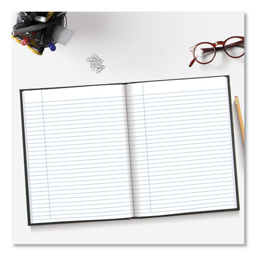 Image of Blueline® Executive Notebook, 1-Subject, Medium/College Rule, Black Cover, (150) 9.25 x 7.25 Sheets