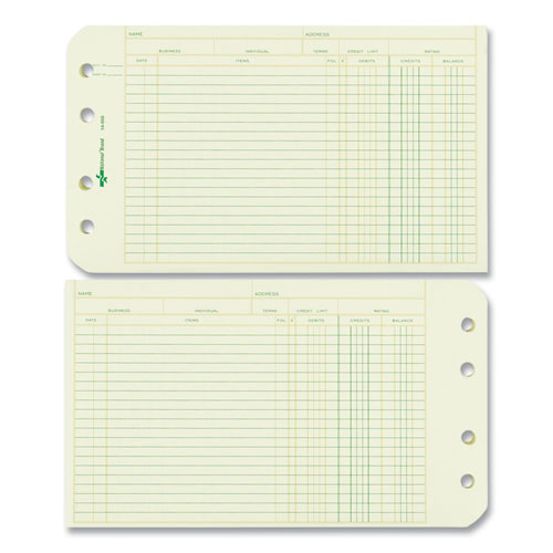Image of National® Four-Ring Binder Refill Sheets, 5 X 8.5, Green, 100/pack