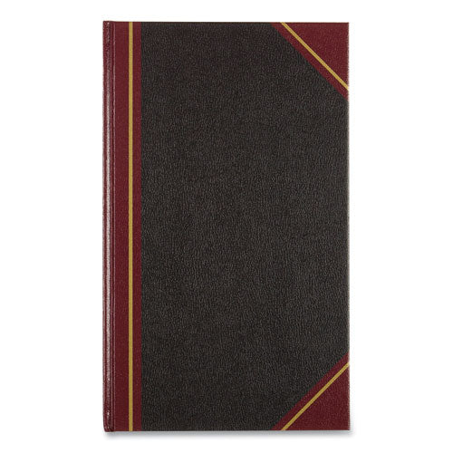 Image of National® Texthide Record Book, 1-Subject, Medium/College Rule, Black/Burgundy Cover, (500) 14 x 8.5 Sheets