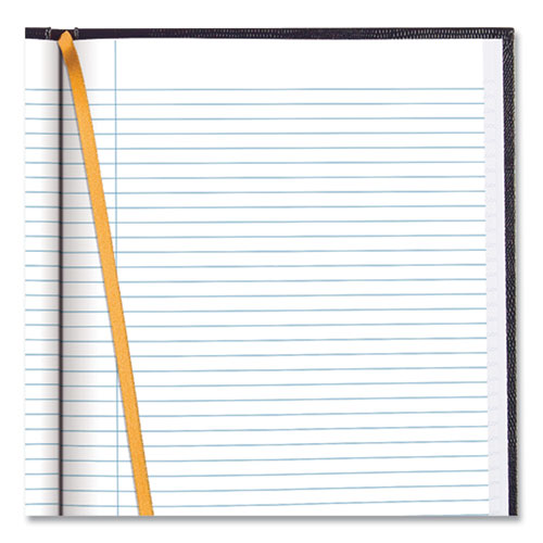 Image of Blueline® Executive Notebook with Ribbon Bookmark, 1-Subject, Medium/College Rule, Blue Cover, (75) 11 x 8.5 Sheets