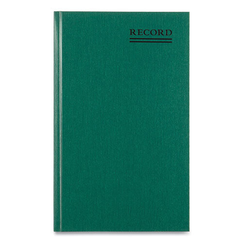 Image of National® Emerald Series Account Book, Green Cover, 12.25 X 7.25 Sheets, 300 Sheets/book
