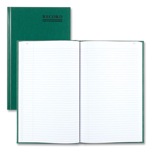 Image of National® Emerald Series Account Book, Green Cover, 12.25 X 7.25 Sheets, 300 Sheets/book