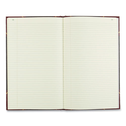 Image of National® Texthide Record Book, 1-Subject, Medium/College Rule, Black/Burgundy Cover, (500) 14 x 8.5 Sheets