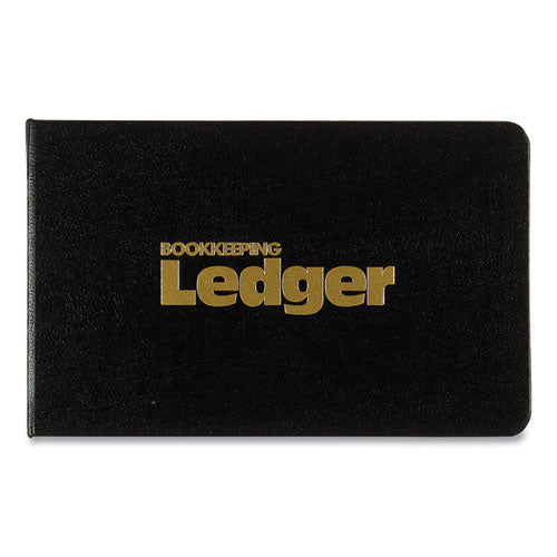 Image of National® Four-Ring Ledger Binder Kit With A-Z Index, Black Cover, 8.5 X 5 Debit-Credit-Balance Sheets, 100 Sheets/book