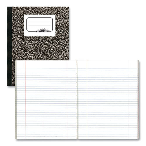 Image of National® Composition Book, Medium/College Rule, Black Marble Cover, (80) 10 x 7.88 Sheets