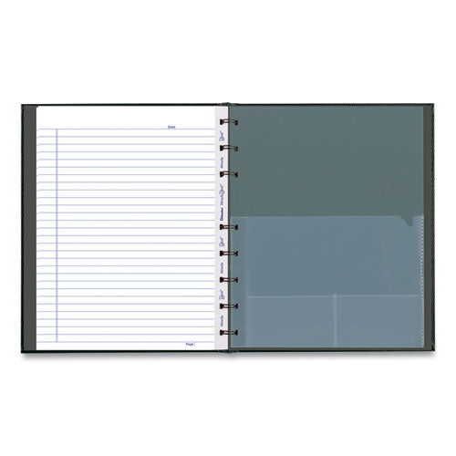 Image of Blueline® MiracleBind Notebook, 1-Subject, Medium/College Rule, Black Cover, (75) 9.25 x 7.25 Sheets