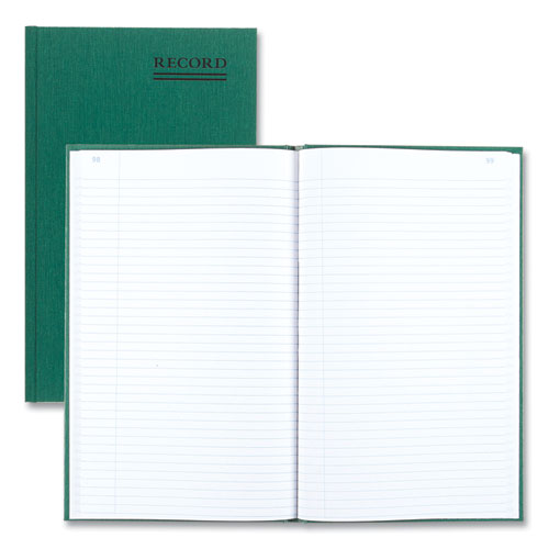 Image of National® Emerald Series Account Book, Green Cover, 12.25 X 7.25 Sheets, 150 Sheets/book