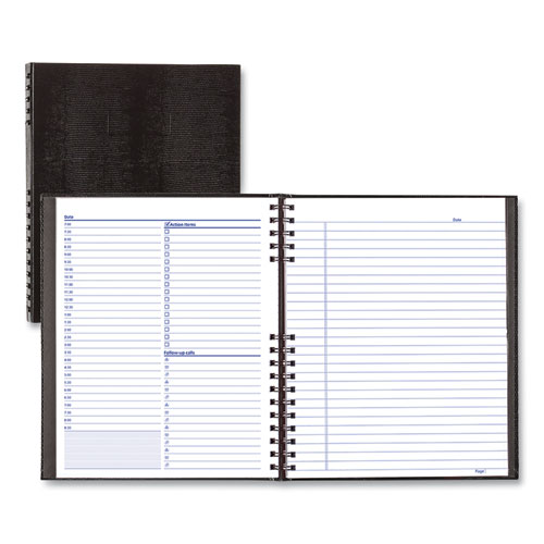 Image of Blueline® Notepro Undated Daily Planner, 10.75 X 8.5, Black Cover, Undated