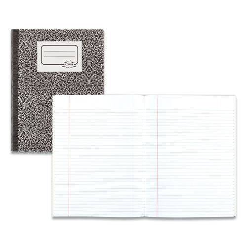 Image of National® Composition Book, Medium/College Rule, Black Marble Cover, (80) 11 x 8.38 Sheets