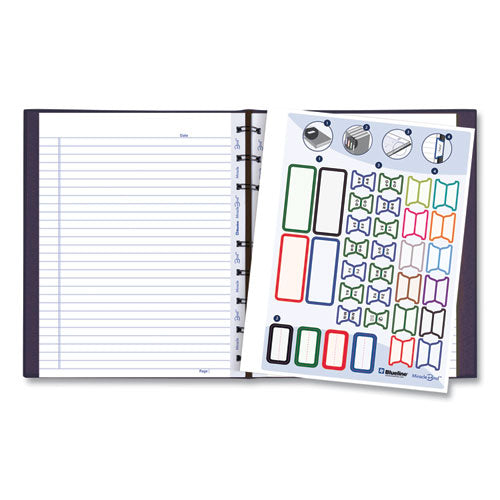 Image of Blueline® MiracleBind Notebook, 1-Subject, Medium/College Rule, Purple Cover, (75) 9.25 x 7.25 Sheets