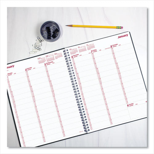 Image of Brownline® DuraFlex Weekly Planner, 11 x 8.5, Black Cover, 12-Month (Jan to Dec): 2025