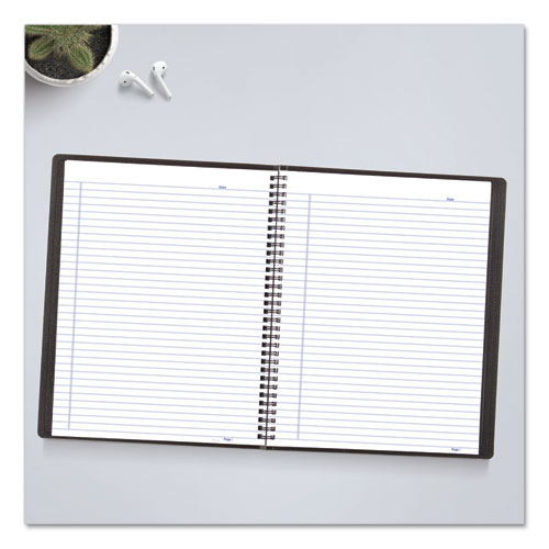 Image of Blueline® Duraflex Poly Notebook, 1-Subject, Medium/College Rule, Black Cover, (80) 11 x 8.5 Sheets