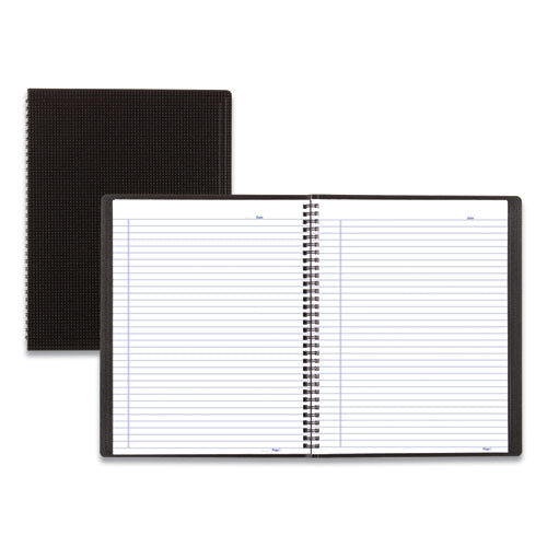 Image of Blueline® Duraflex Poly Notebook, 1-Subject, Medium/College Rule, Black Cover, (80) 11 x 8.5 Sheets