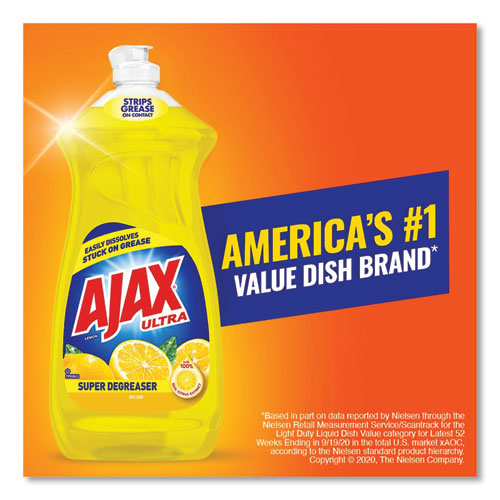 Image of Ajax® Dish Detergent, Lemon Scent, 28 Oz Bottle
