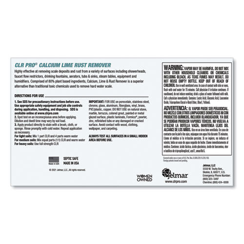 Image of CLR PRO® Calcium, Lime And Rust Remover, 1 Gal Bottle, 4/carton