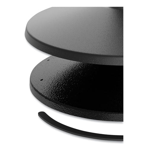 Image of Tatco Adjusta-Tape Crowd Control Base Only, Steel, 14" Deep, Black, 2/box