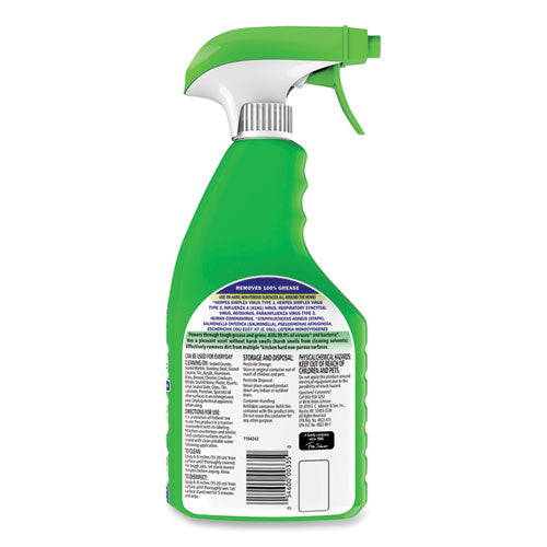 Image of Fantastik® Disinfectant Multi-Purpose Cleaner Lemon Scent, 32 Oz Spray Bottle, 8/carton