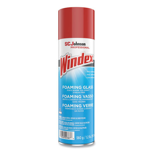 Image of Windex® Foaming Glass Cleaner, Fresh, 20 oz Aerosol Spray, 6/Carton