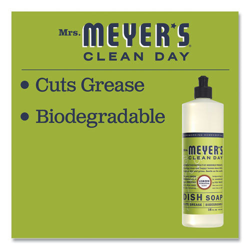 Image of Mrs. Meyer's® Dish Soap, Lemon Scent, 16 Oz, Bottle, 6/carton