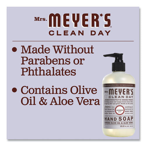 Image of Mrs. Meyer's® Clean Day Liquid Hand Soap, Lavender Scent, 12.5 oz, 6/Carton