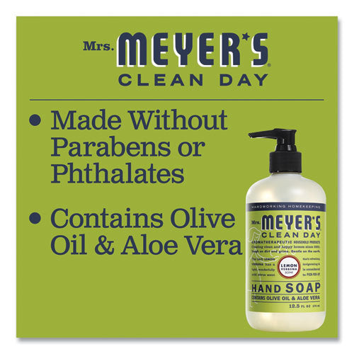 Image of Mrs. Meyer's® Clean Day Liquid Hand Soap, Lemon Scent, 12.5 oz, 6/Carton