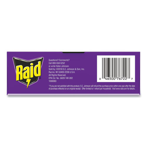 Image of Raid® Bed Bug Detector and Trap, 0.19 lb Trap, 8 Traps/Box, 6/Carton