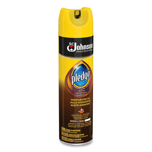Image of Pledge® Furniture Polish, Revive Moisturizing Oil, 14.2 Oz Can, 6/carton