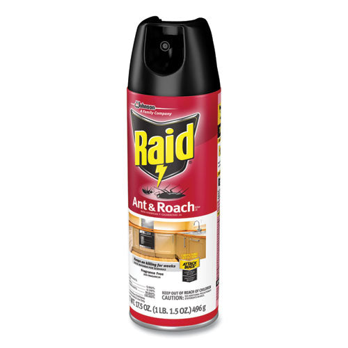 Image of Raid® Fragrance Free Ant and Roach Killer, 17.5 oz Aerosol Spray, 12/Carton